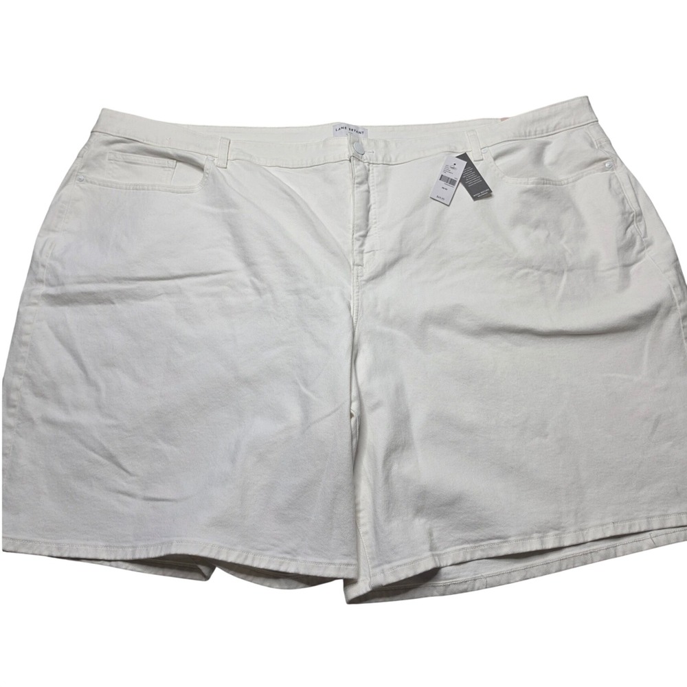 Lane Bryant White Mid-Rise Boyfriend Bermuda Shorts Plus Size 38/40 NWT